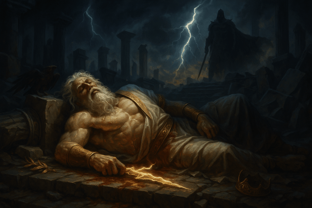 Zeus Caído e Morto